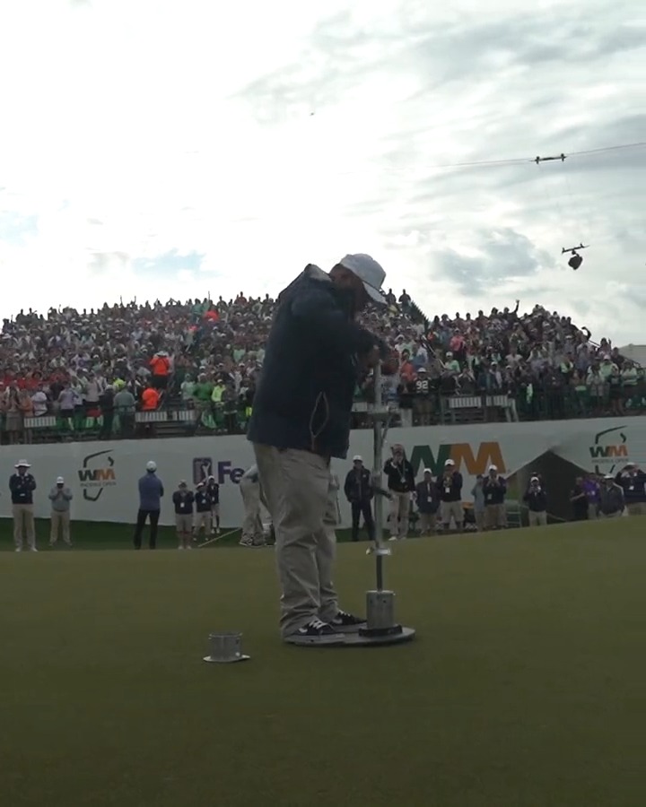 The loudest hole-cutting experience in golf 🔥 No. 16 is ready to go WM Phoenix Open.