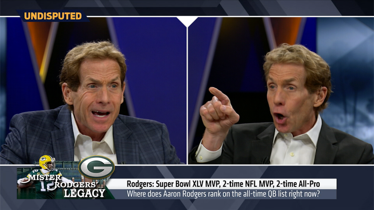 Skip debating himself over Aaron Rodgers 😂😂