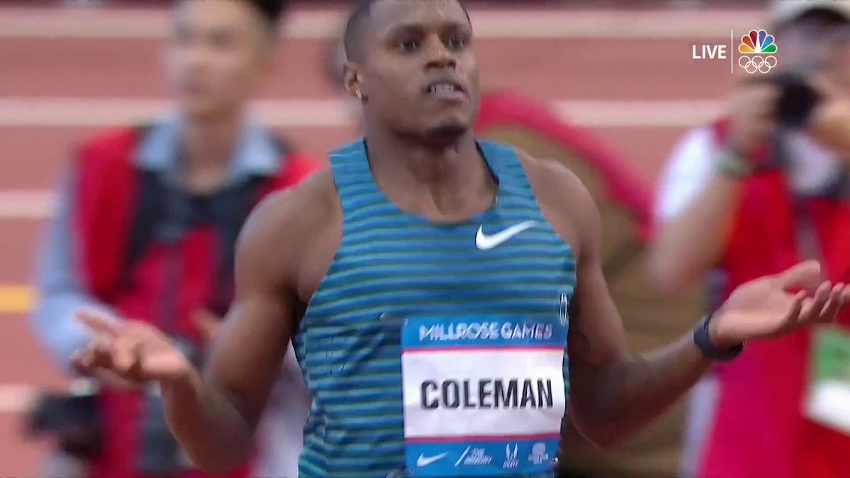 🇺🇸Christian Coleman runs a 🌎No.2 6.47, beating Noah Lyles to win the #MillroseGames