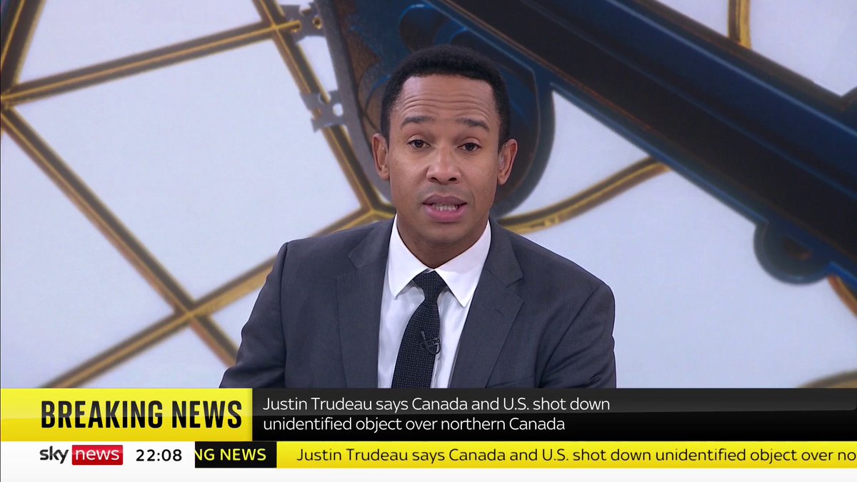 BREAKING: Canadian Prime Minister Justin Trudeau says Canada and US shot down an unidentified object over northern Canada 📺 Sky 501, Virgin 602, Freeview 233 and YouTube