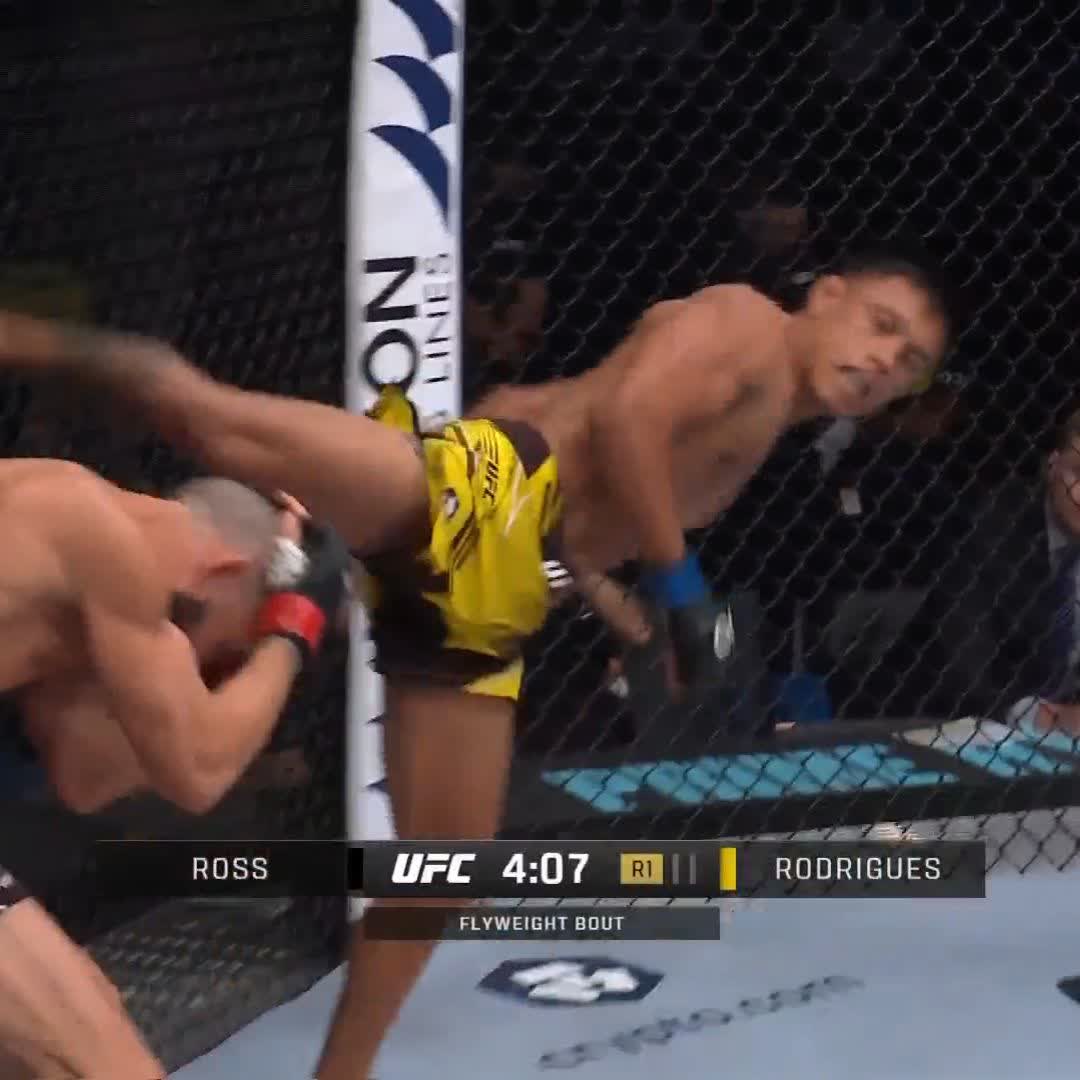 ABSOLUTE FIREWORKS! 🇧🇷 Kleydson Rodrigues was a tornado of torrential offense to tear through Shannon Ross! #UFC284