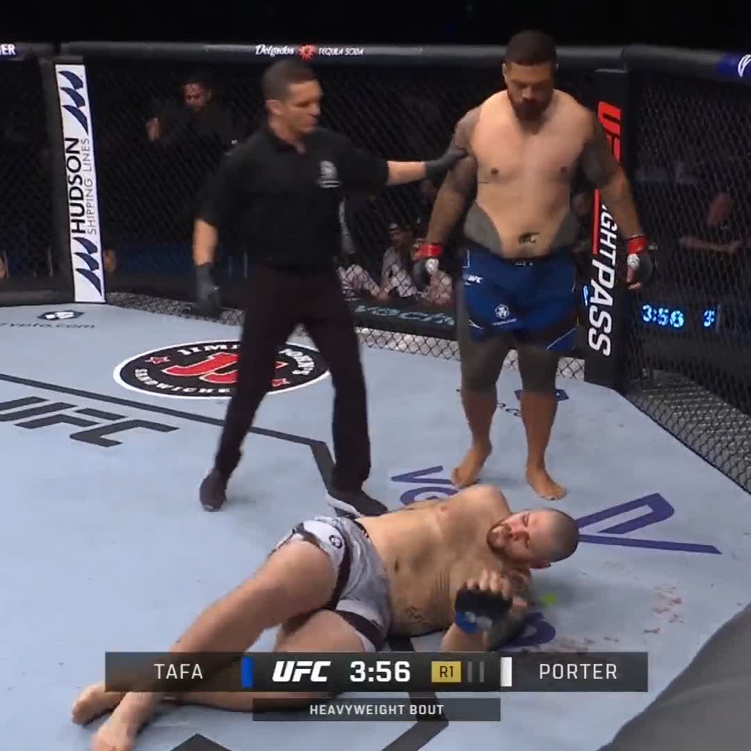JUSTIN TAFA IS BAAAAAAD MAN 🤯 Justin Tafa with the knockout in one minute! #UFC284