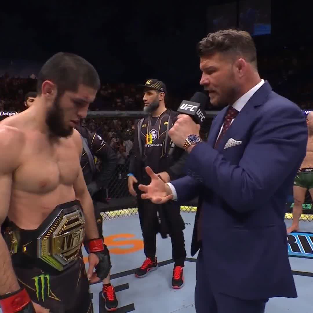 Islam Makhachev gives his respect for Volkanovski's game plan coming into #UFC284 👏