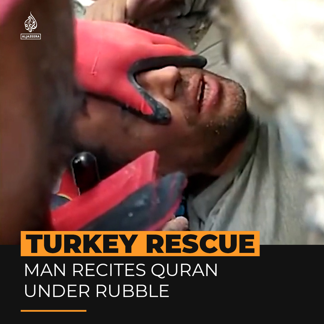 A man trapped under earthquake rubble for more than 100 hours in Turkey recited the longest chapter of the Quran as rescuers worked to free him ⤵️