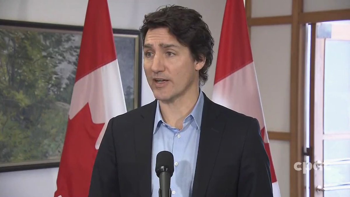 Speaking briefly with reporters in Ottawa, Prime Minister Justin Trudeau comments on his order for an unidentified aerial object over Yukon to be shot down yesterday: "Recovery teams are on the ground looking to find and analyze the object." #cdnpoli