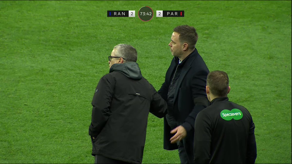 Stop what you're doing right now and watch this! 🤯 Malik Tillman gives Rangers the lead in controversial circumstances which infuriates the visitors 😠 Michael Beale then steps in and orders his side to allow Partick Thistle to score 👏🔵 #ScottishCup | Scottish Gas Scottish Cup