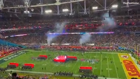 Before Rihanna belted out her #SuperBowlLVII halftime performance on aerial platforms, the stadium crew hustled to transform the venue from a football field to a concert stage. Watch the workers scramble like ants in this timelapse video.