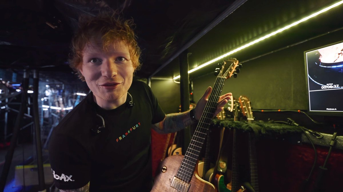 Ed taking a moment during his Frankfurt show last year to show us his Sheeran Guitars he uses on tour. Check them all out at Lowden Guitars