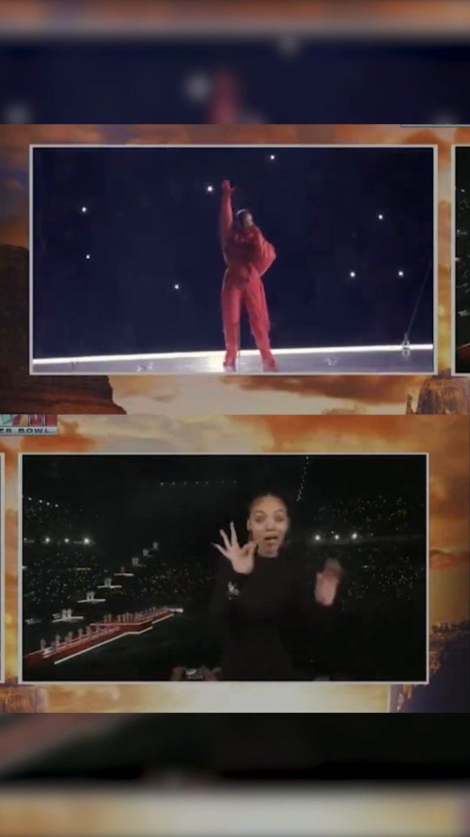 ASL interpreter Justina Miles put on A SHOW during Rihanna’s halftime performance ✨ (via NFL, h/t Rolling Stone)