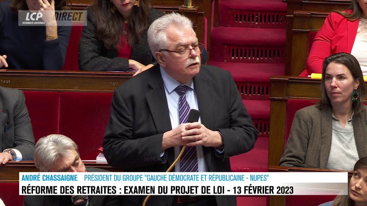 Olivier Dussopt traité d'"assassin" : "Tenir de tels propos est inacceptable", tranche André Chassaigne (PCF), "choqué", "blessé et humilié". "Son intervention est saluée sur de nombreux bancs. #Retraites #OlivierDussopt #DirectAN