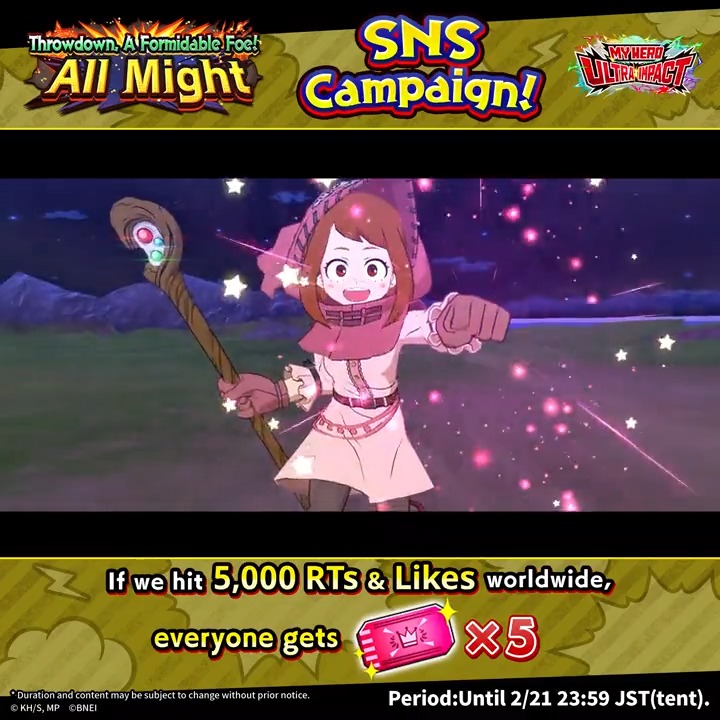 \Impact Fest SNS Campaign/ Ochaco & Kirishima in fantasy costumes from Manga inner cover & #MyHeroAcademia Anime Season 2 ED, will come to #MHUI! Let's RT & LIKE to get 5 Global Ver. 1st Anniversary Recruit Tickets! #MyHeroUltraImpact
