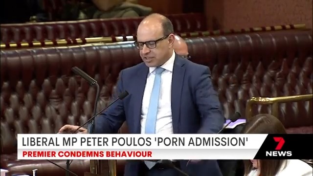 The premier has condemned the actions of one of his MPs who's circulated pornographic images of women in parliament. Upper house Liberal Peter Poulos has admitted to spreading naked photos of the MP as part of a political 'get square'. #7NEWS