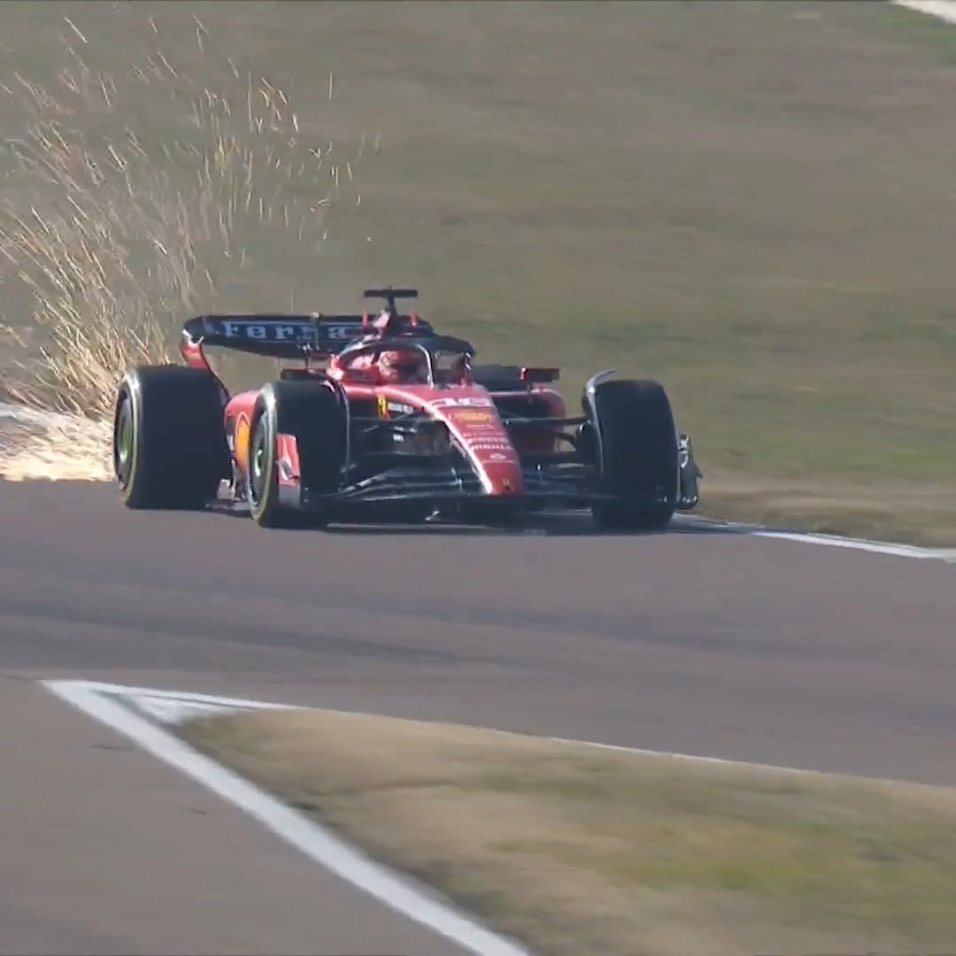 The Scuderia Ferrari HP SF-23 makes its debut on-track at Fiorano, with Charles Leclerc behind the wheel! 😍 What a way to make an entrance ✨ #F1 Carlos Sainz