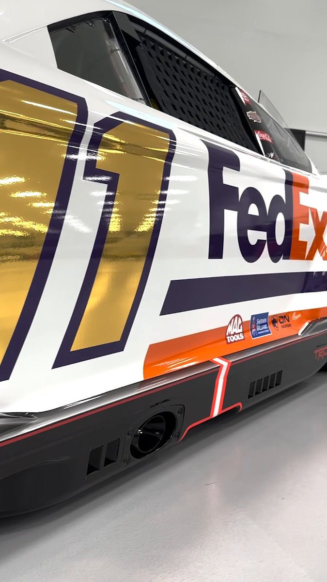 That's a wrap! Check out the special edition #FedEx11 paint scheme that three-time Daytona International Speedway 500 Champion Denny Hamlin will run this weekend in celebration of our 50th birthday!