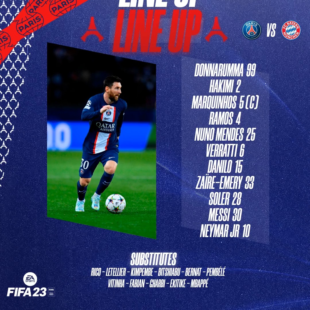 🆗🔴🔵 Notre onze de départ pour ce #PSGFCB au Parc des Princes ! ⏳ #UCL I @EASPORTSFIFA