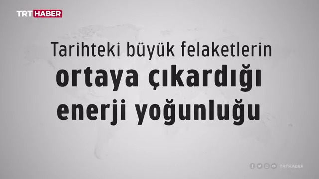 30 katrilyon enerji yoğunluğu ile dünyada benzeri kaydedilmedi… Kahramanmaraş merkezli asrın afeti, en fazla enerji açığa çıkaran deprem olarak kayıtlara geçti. İşte tarihte yaşanan büyük felaketlerde ortaya çıkan enerji yoğunluğu verileri…