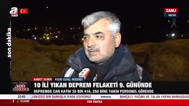 Hatay ana isale hattında depremden dolayı zarar gören çelik boruya KOSKİ ekiplerimizin müdahalesi sürüyor. Arıza tamamlanınca Hatay'ın can damarını besleyen ana depoda su birikmeye başlayacak.