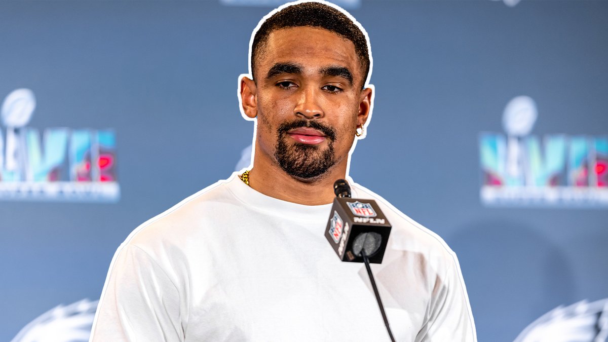 "Going in to year 4 hungrier than ever...Starving for more." Listen in on Jalen Hurts' closing remarks on the season. #FlyEaglesFly