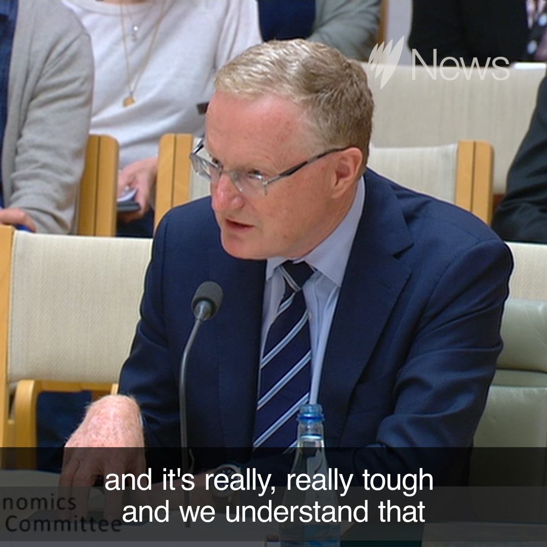 "It's tough I know": RBA Governor Philip Lowe was asked how should mortgage holders and renters feel about major banks seeing "mega profits" amid continuing increase rate rises. Read more here:
