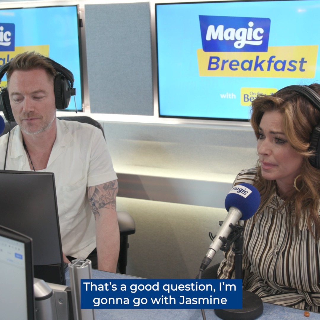 Some wholesome content for your Wednesday ๐ฅบ ๐ Shania Twain ๐๐๐ answers questions from our Mini Magic listeners with Ronan Keating and Harriet Scott