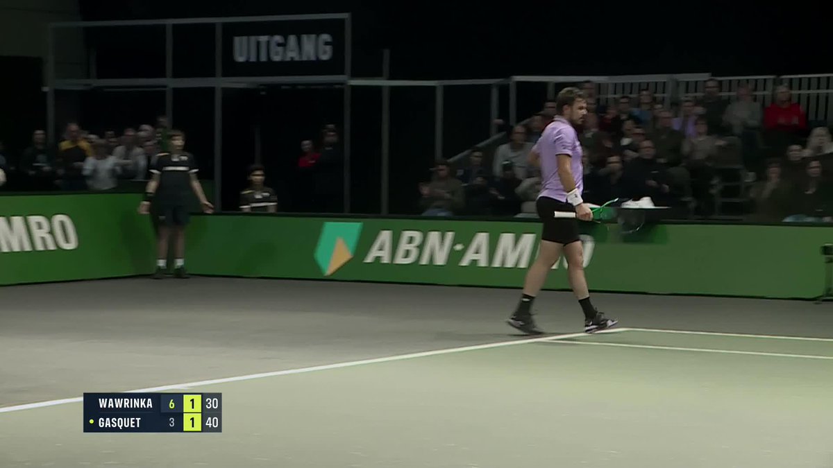 Stop that! Stanislas Wawrinka 🔥 #abnamroopen