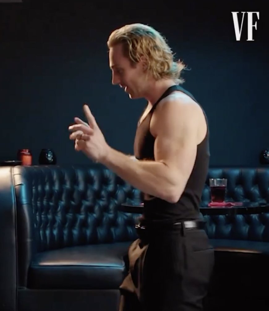 Aaron Taylor-Johnson attempting a backflip for Vanity Fair