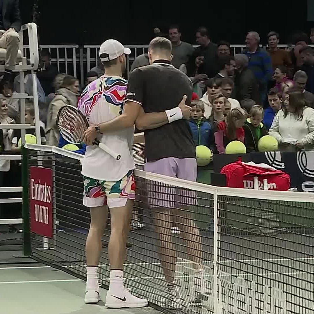 QUARTER-FINALS BOUND 🔥 Grigor Dimitrov defeats Hurkacz 7-6 7-6 in a hard fought encounter in Rotterdam. ABN AMRO Open | #abnamroopen