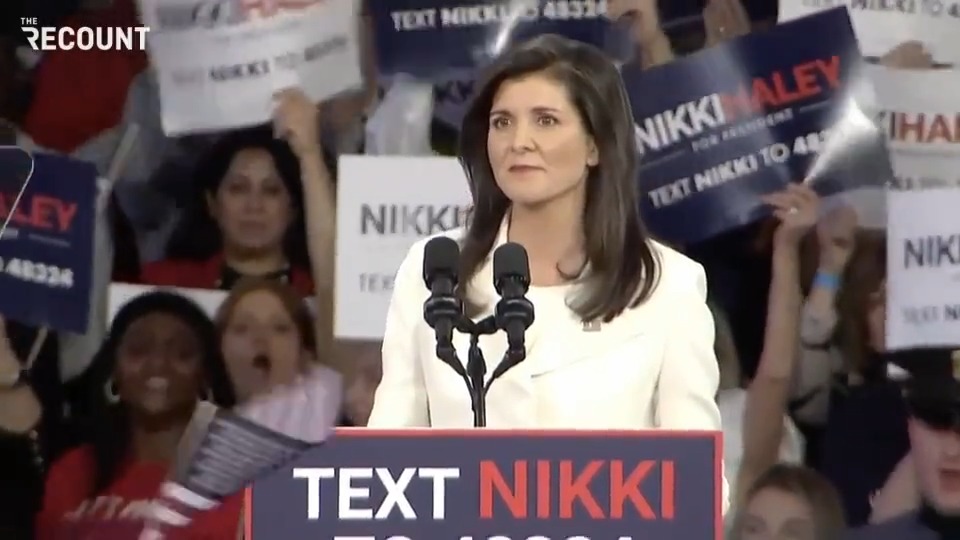 Former UN Ambassador Nikki Haley invokes her own boundary-breaking record on race: “Joe and Kamala even say America’s racist … Take it from me, the first minority female governor in history: America is not a racist country.”