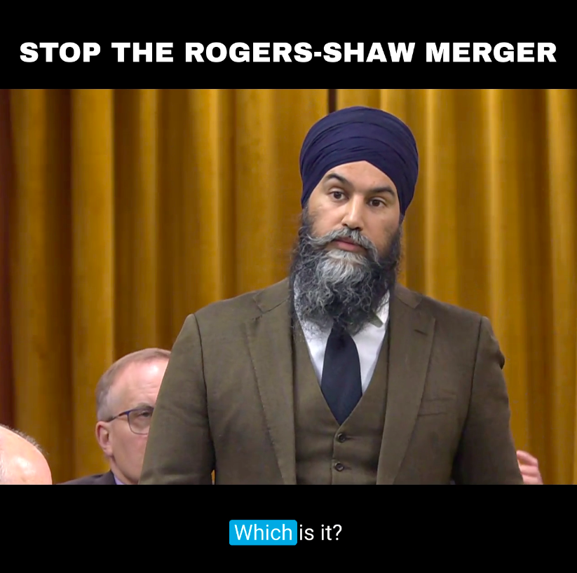 Canadians pay some of the highest cell-phone and internet fees in the world. The Rogers-Shaw merger will only make things worse. Liberals can stop the merger. Who will they stand with: Billionaires or You?