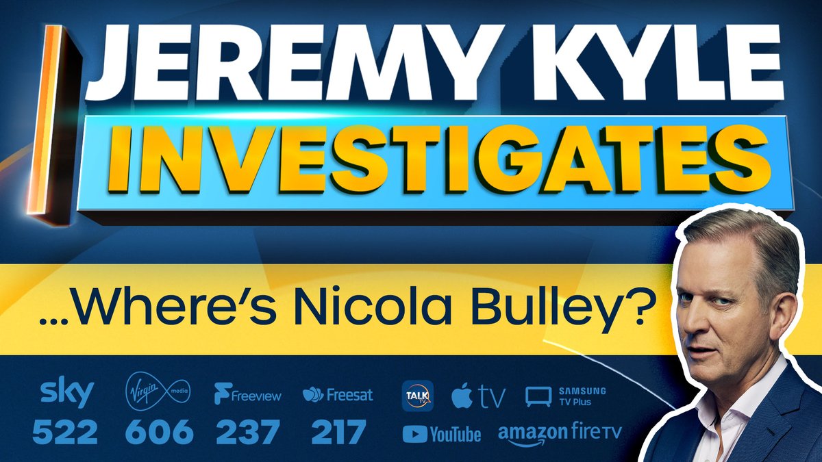 Jeremy Kyle joins Kevin O'Sullivan to discuss tonight's one hour special, 'Jeremy Kyle Investigates: Where Is Nicola Bulley?' Watch tonight at 7pm only on TalkTV. Jeremy Kyle Live | Kevin O'Sullivan | Jeremy Kyle | #NicolaBulley