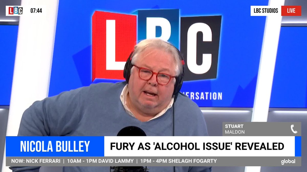 'The whole bloody lot of them should hang their hands in shame.' Nick Ferrari slams 'idiots' at Lancashire Police for 'effectively' saying Nicola Bulley was a 'menopausal nigh on alcoholic'. Nick Ferrari