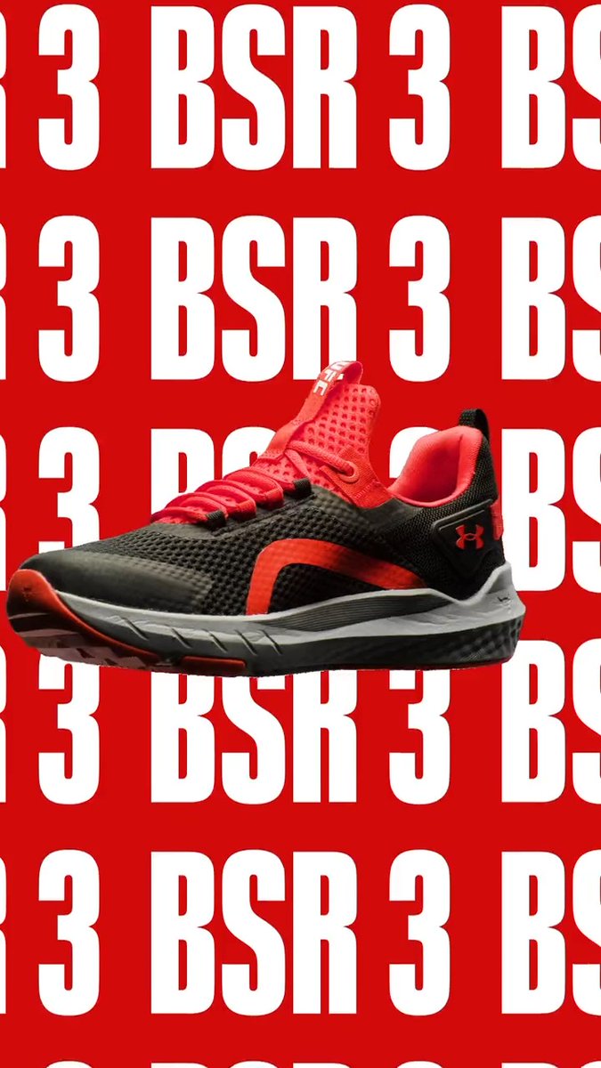 Introducing the latest co-branded shoe from our #UFCxProjectRock partnership: The BSR 3 👟 Engineered with Charged Cushioning® and TriBase™ technology for the athletes who are THE hardest workers in the room. Lace up here: #BloodSweatRespect