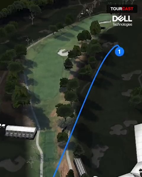 Look at this line 👀 Viktor Hovland plays the 15th hole unconventionally aiming at the fairway on 17 @TheGenesisInv. (Presented by CDW Corporation)
