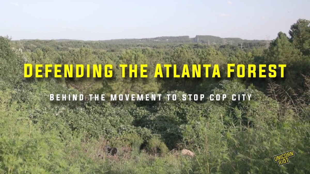 Hear from the people on the ground in Atlanta, Georgia in this UNICORN RIOT documentary about their efforts to protect the Weelaunee forest and the people from the Atlanta Police Foundation’s Public Safety Training Center (aka "Cop City"). #StopCopCity 🚫👮🏻♂️