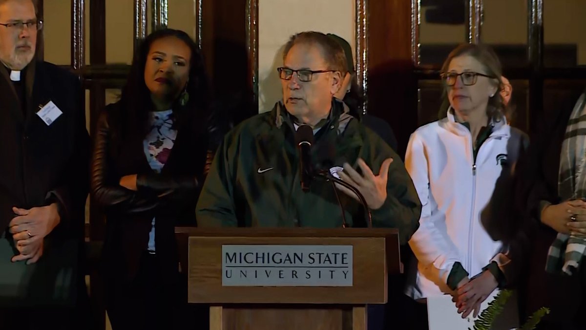 Coach Izzo at last night's vigil: "We need each other. For 40 years, I've always believed at Michigan State, we are at our own strongest when we're together. If any of you need help, please speak up."