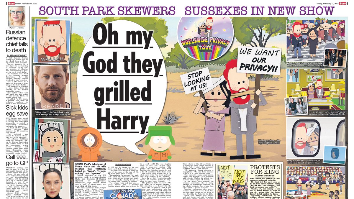 Michelle Pollino, Entertainment Reporter at Fox News, says the South Park skit of Prince Harry and Meghan Markle is "pure gold", labelling it "an extraordinary piece of social satire." Tom Newton Dunn | Michelle Pollino