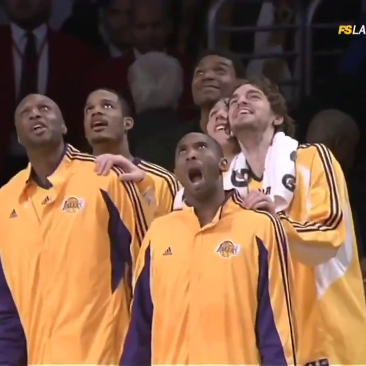 14 years ago today, Shannon Brown's acrobatic block had the Lakers bench in disbelief ๐ฒ