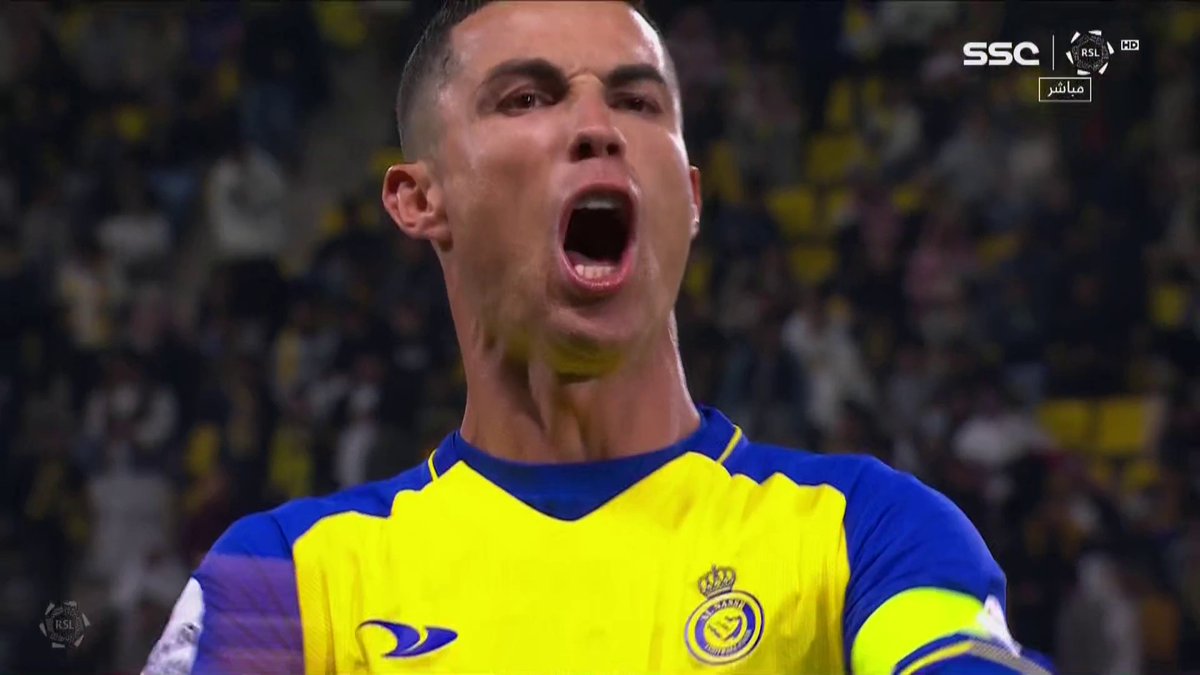 رونالدو يبدو غاضباً مع نهاية الشوط الأول #النصر_التعاون | #SSC
