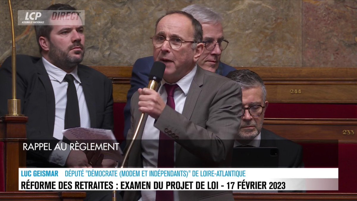 🔴⚡️ « Nupes, c'est l'anagramme de pneus, c'est creux, c'est plein de vent et après moins d'un an c'est totalement lisse, ça ne tient plus la route et ça finira par crever », lance GEISMAR Luc (Démocrate). #Retraites #RéformeDesRetraites #DirectAN
