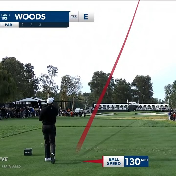 187 yards ➡️ 10 inches Tiger Woods was THIS close to an ace @TheGenesisInv 🔥