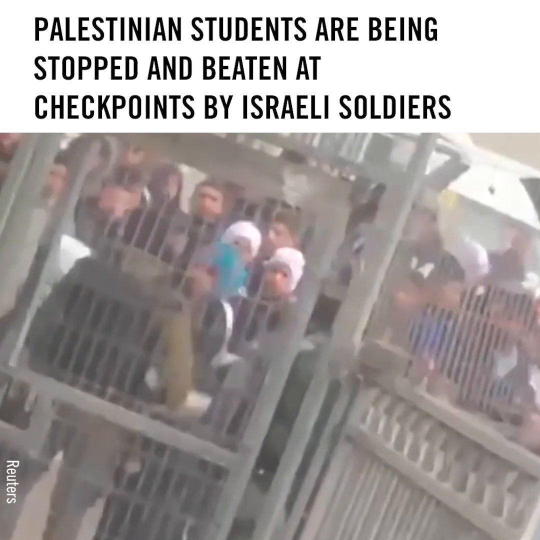 Palestinian children can't even get to school without facing violence and oppression. #EndIsraeliApartheid