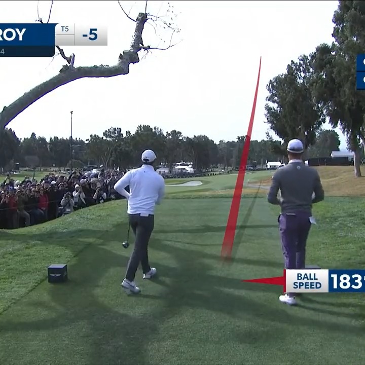 Rory's numbers on this 388 yard drive... 183 mph ball speed 13.2 degree launch 1,833 spin rate 🙃