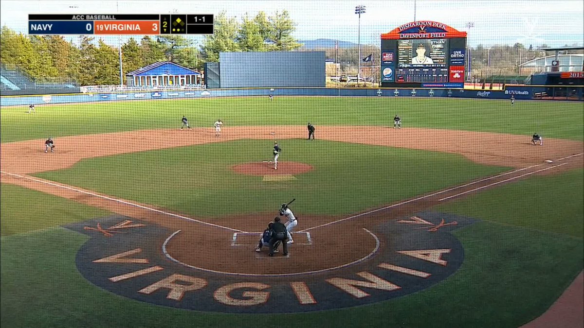 HOME RUN!!! Welcome to UVA Ethan O'Donnell! Two-run shot puts us up 5-0 in second inning! #GoHoos