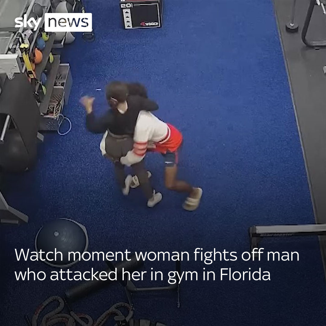 A woman has described how she fought off a suspected kidnapper in a Florida gym. Footage has been released by authorities showing the incident on 22 January in Tampa.