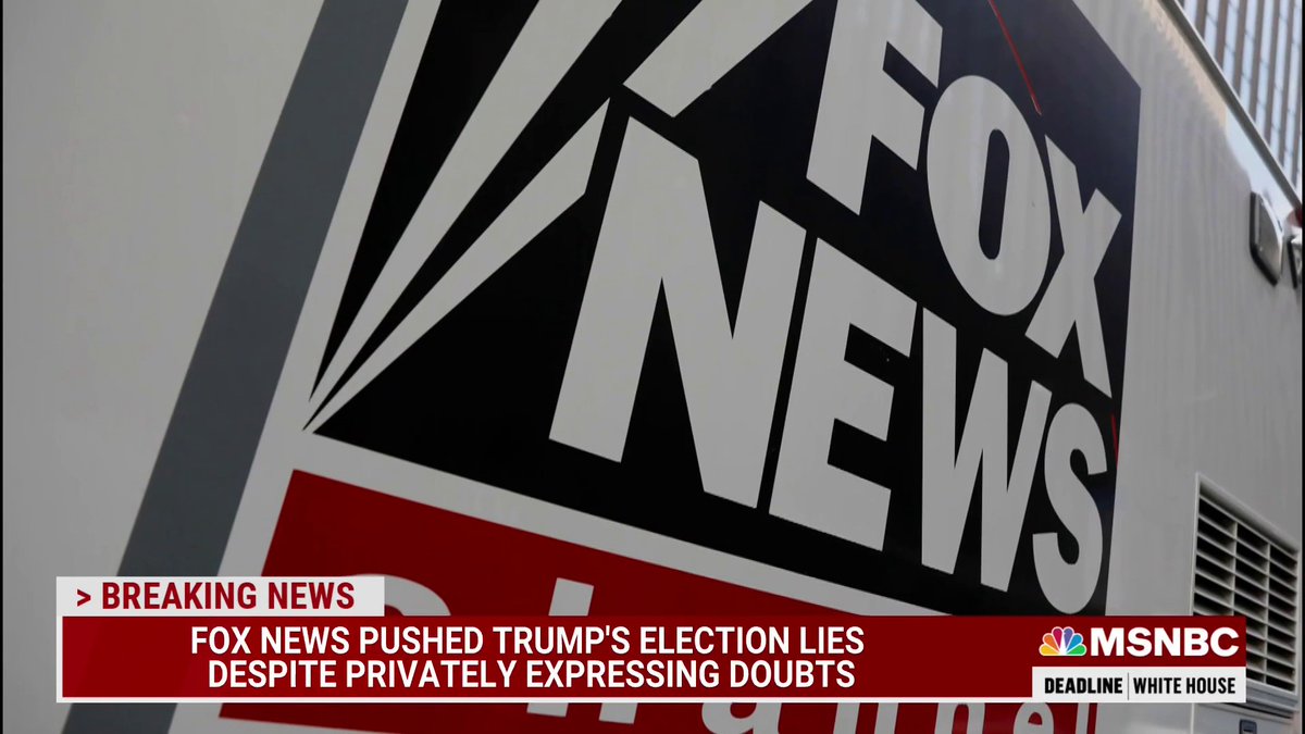 "'Really crazy stuff'. That is how the head of the Fox News Empire, one Rupert Murdoch, described the lies being beamed into the homes of millions of Americans every single day by his own network in the wake of the 2020 election" - Nicolle Wallace