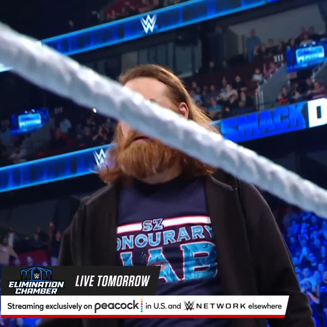 "Roman, you are going down!" 😤 Sami Zayn is ready to go to war with Roman Reigns at #WWEChamber tomorrow night! #SmackDown