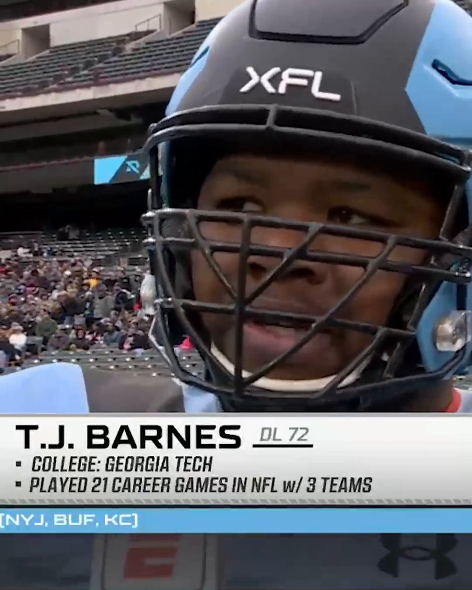T.J. Barnes lost nearly 70lbs since November to get in shape for the XFL season 😳