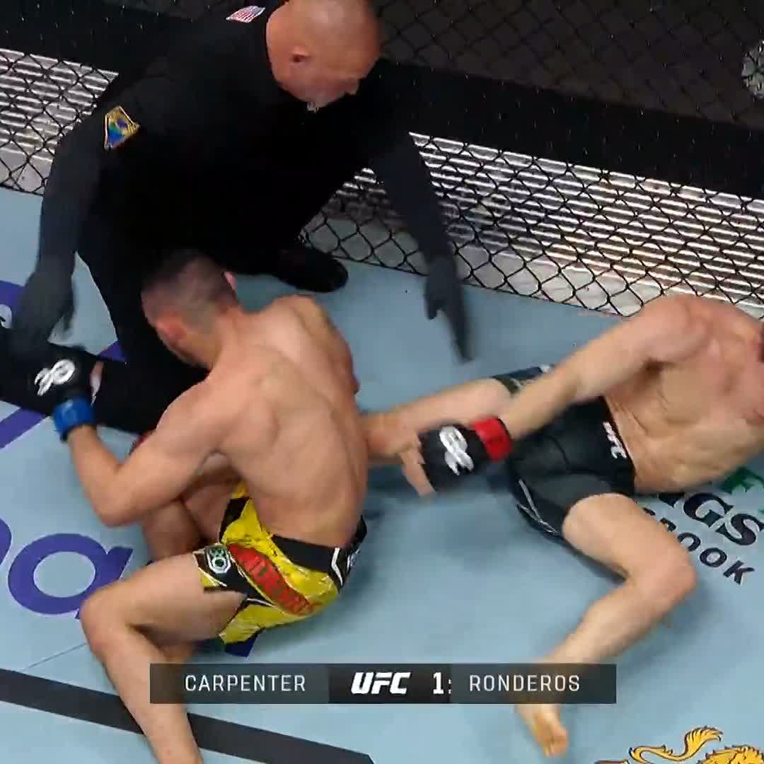 RELENTLESS EFFORT! 💪 Clayton Carpenter with an impressive submission W in his Octagon debut! #UFCVegas69