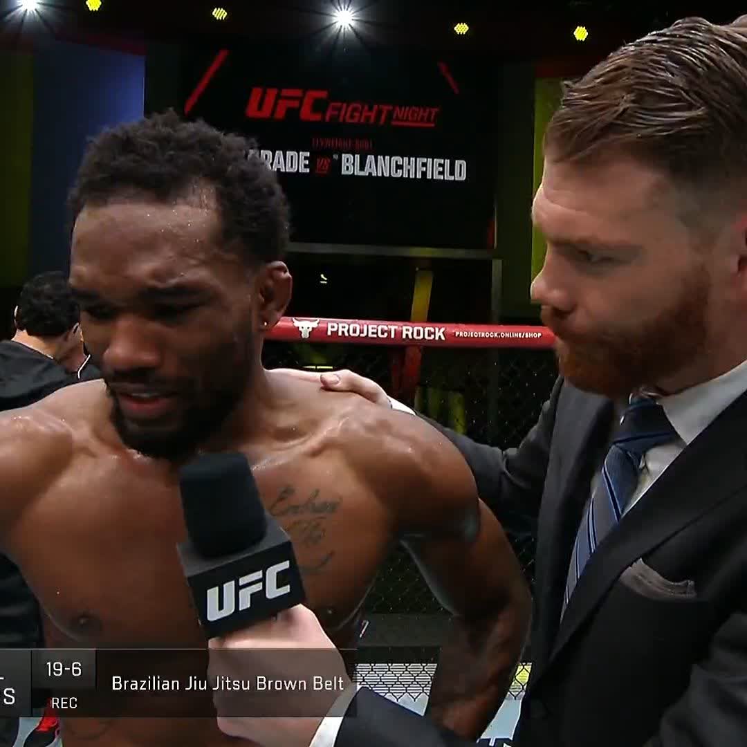 An emotional return to the Octagon for Jamall Emmers and his team 🥹 #UFCVegas69