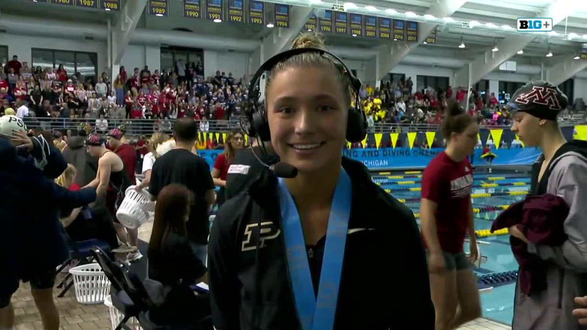 "We all love tower so much so we really wanted to go out there & represent #Purdue ... We're all in this together." Hear more from Big Ten champion mayceyvieta in her post-podium interview on B1G+. #BoilerUp